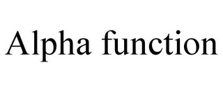 ALPHA FUNCTION