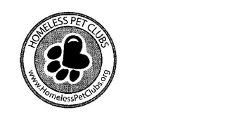 HOMELESS PET CLUBS WWW.HOMELESSPETCLUBS.ORG