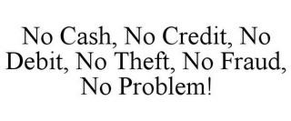 NO CASH, NO CREDIT, NO DEBIT, NO THEFT, NO FRAUD, NO PROBLEM!