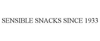 SENSIBLE SNACKS SINCE 1933