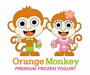 ORANGE MONKEY PREMIUM FROZEN YOGURT