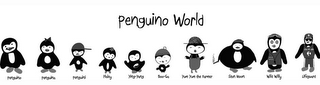 PENGUINO WORLD, PENGUINO, PENGUINA, PENGUINI, HALEY, YING-YANG, BOO-GA, YUM YUM THE FARMER, STAN MOON, WILD WILLY, LIFEGUARD