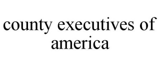 COUNTY EXECUTIVES OF AMERICA