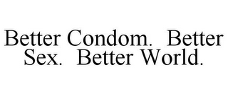 BETTER CONDOM. BETTER SEX. BETTER WORLD.