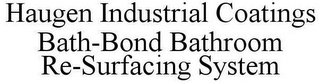 HAUGEN INDUSTRIAL COATINGS BATH-BOND BATHROOM RE-SURFACING SYSTEM