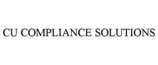 CU COMPLIANCE SOLUTIONS