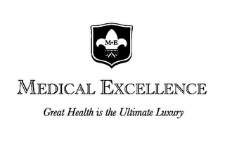 MEDICAL EXCELLENCE M+E GREAT HEALTH IS THE ULTIMATE LUXURY