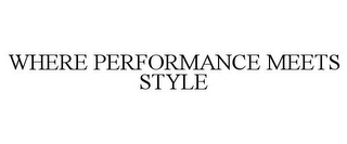 WHERE PERFORMANCE MEETS STYLE