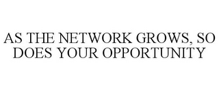 AS THE NETWORK GROWS, SO DOES YOUR OPPORTUNITY