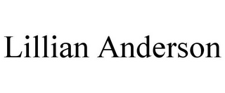 LILLIAN ANDERSON