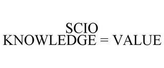 SCIO KNOWLEDGE = VALUE