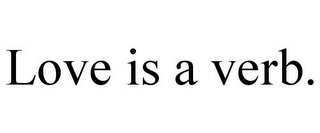 LOVE IS A VERB.