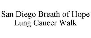 SAN DIEGO BREATH OF HOPE LUNG CANCER WALK