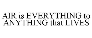 AIR IS EVERYTHING TO ANYTHING THAT LIVES