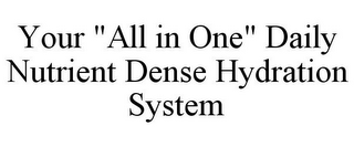 YOUR "ALL IN ONE" DAILY NUTRIENT DENSE HYDRATION SYSTEM