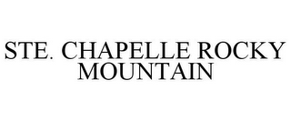 STE. CHAPELLE ROCKY MOUNTAIN