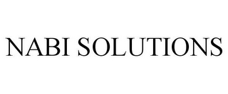 NABI SOLUTIONS