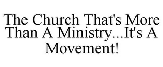 THE CHURCH THAT'S MORE THAN A MINISTRY...IT'S A MOVEMENT!