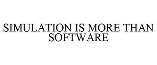 SIMULATION IS MORE THAN SOFTWARE