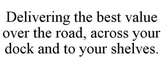 DELIVERING THE BEST VALUE OVER THE ROAD, ACROSS YOUR DOCK AND TO YOUR SHELVES.