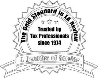 THE GOLD STANDARD IN EA REVIEW TRUSTED BY TAX PROFESSIONALS SINCE 1974 4 DECADES OF SERVICE