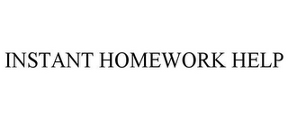 INSTANT HOMEWORK HELP