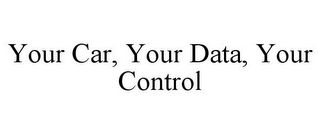 YOUR CAR, YOUR DATA, YOUR CONTROL