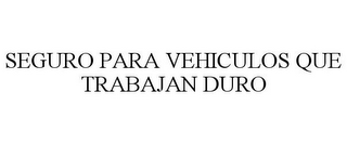 SEGURO PARA VEHICULOS QUE TRABAJAN DURO