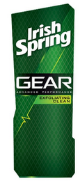 IRISH SPRING GEAR ADVANCED PERFORMANCE EXFOLIATING CLEAN