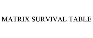 MATRIX SURVIVAL TABLE