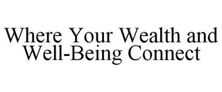 WHERE YOUR WEALTH AND WELL-BEING CONNECT