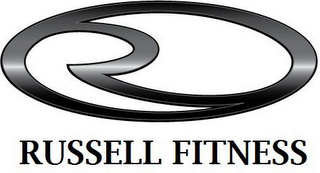 RUSSELL FITNESS, "R" ENCOMPASSED IN AN OVAL.