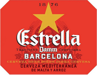 ESTRELLA DAMM BARCELONA 1876 TRADICION CERVECERA CERVEZA BEER BIERE BIRRA CERVESA CERVEZA MEDITERRANEA DE MALTA Y ARROZ