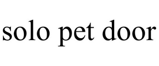 SOLO PET DOOR