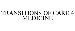 TRANSITIONS OF CARE 4 MEDICINE