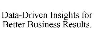 DATA-DRIVEN INSIGHTS FOR BETTER BUSINESS RESULTS.