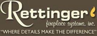 RETTINGER FIREPLACE SYSTEMS, INC. "WHERE DETAILS MAKE THE DIFFERENCE"