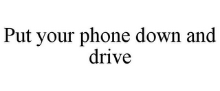 PUT YOUR PHONE DOWN AND DRIVE