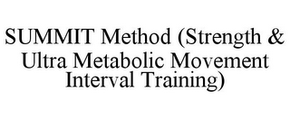 SUMMIT METHOD (STRENGTH & ULTRA METABOLIC MOVEMENT INTERVAL TRAINING)