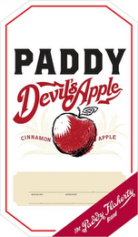 PADDY DEVIL'S APPLE CINNAMON APPLE THE PADDY FLAHERTY BRAND BATCH NO. APPROVED