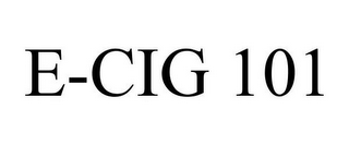 E-CIG 101