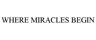 WHERE MIRACLES BEGIN