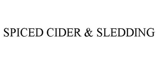SPICED CIDER & SLEDDING