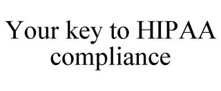 YOUR KEY TO HIPAA COMPLIANCE