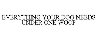 EVERYTHING YOUR DOG NEEDS UNDER ONE WOOF