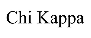 CHI KAPPA