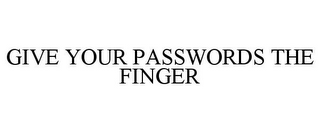 GIVE YOUR PASSWORDS THE FINGER