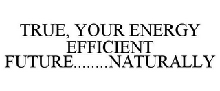 TRUE, YOUR ENERGY EFFICIENT FUTURE........NATURALLY