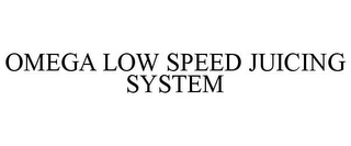 OMEGA LOW SPEED JUICING SYSTEM