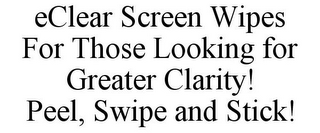 ECLEAR SCREEN WIPES FOR THOSE LOOKING FOR GREATER CLARITY! PEEL, SWIPE AND STICK!